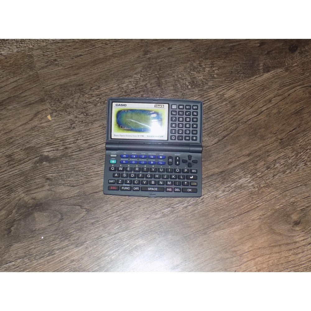 Casio SF-5780 Business Organizer 256KB Gray Fair Screen Bleed Vintage Tech